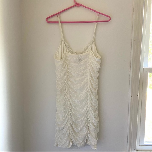 H&M white ruched mini dress ♡ - Picture 3 of 5